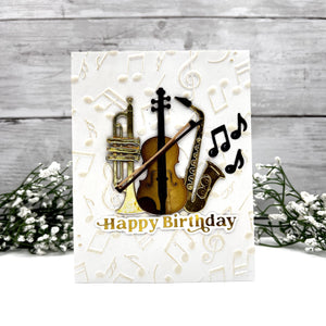 Musical Notes 3D Embossing Folder by Bibi Cameron