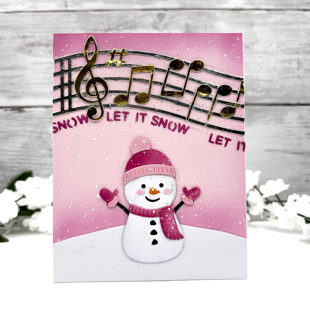 Musical Notes & Stave Pop-Up Etched Dies by Bibi Cameron