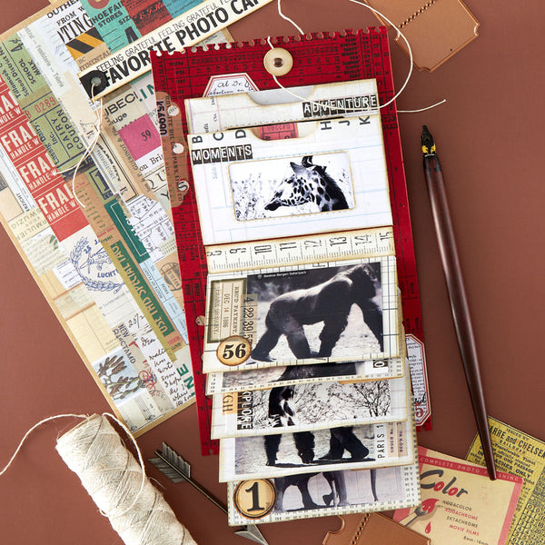 Page with Flap Pocket Etched Dies by Esther Glas