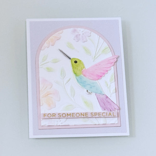 Hummingbird Garden 3D Embossing Folder & Die Set by Simon Hurley