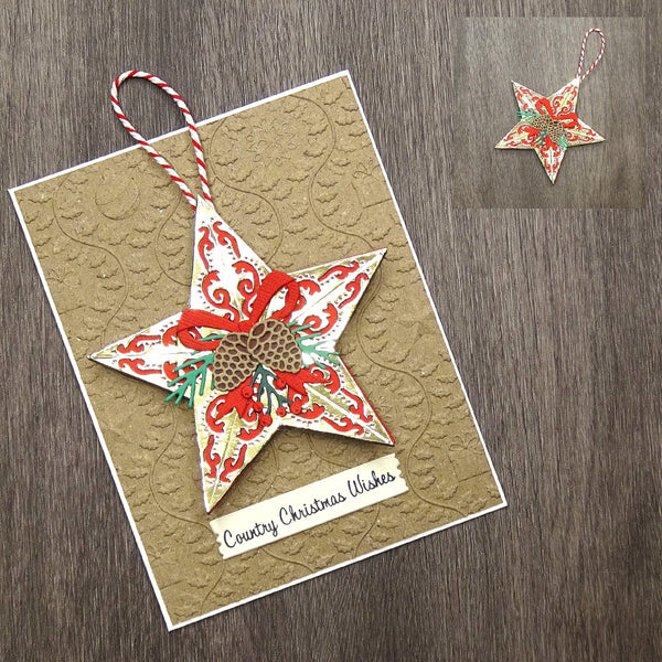 Barn Star Wreath Etched Dies by Annie Williams