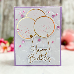 Party Balloons Bouquet Glimmer Hot Foil Plate & Die Set from the Its My Party Collection by Carissa Wiley