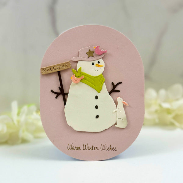 Country Snowman Etched Dies by Annie Williams