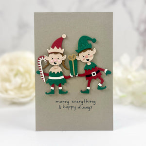 Santa's Elves Etched Dies by Simon Hurley