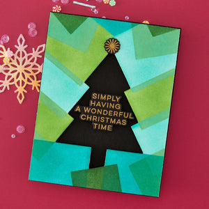 Modern Holiday Greetings Stamp & Cut Set