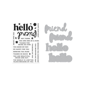 Hello Friend Clear Stamp & Die Bundle