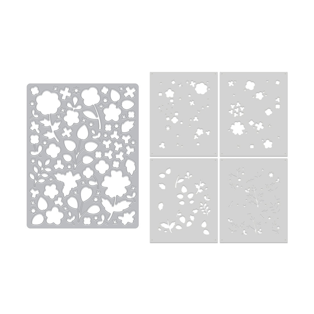 Meadow Blooms Die & Stencil Bundle
