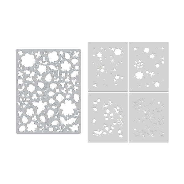 Meadow Blooms Die & Stencil Bundle