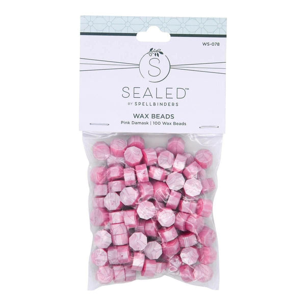 Pink Damask Wax Beads