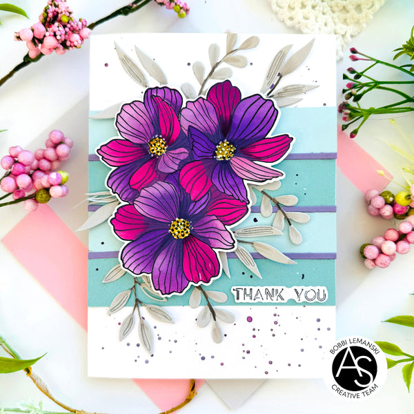 Minimalist Flowers Press Plate & Die Set by Alex Syberia Designs