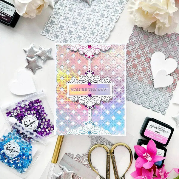 PinkFresh Studio Deco Sentiment Backdrop Press Plate