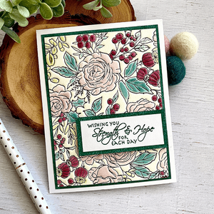 Winter Rose Background Press Plate from the Handmade Holidays Collection