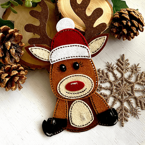 Felt Reindeer Etched Dies by Nichol Spohr