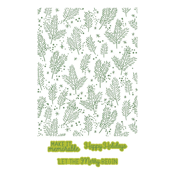 Festive Forest Press & Foil Plate of the Month - press plate set contents
