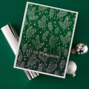 Festive Forest Press & Foil Plate of the Month - finished card project