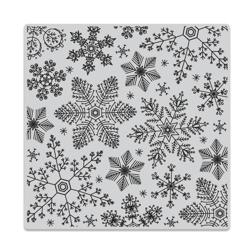 Hand Drawn Snowflakes Bold Prints Cling Stamp