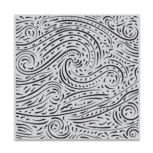 Starry Night Brushstroke Bold Prints Cling Stamp