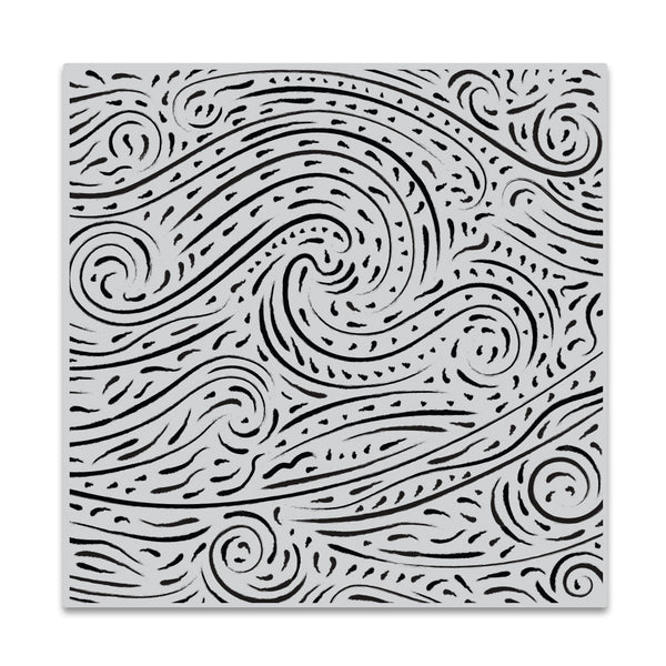 Starry Night Brushstroke Bold Prints Cling Stamp