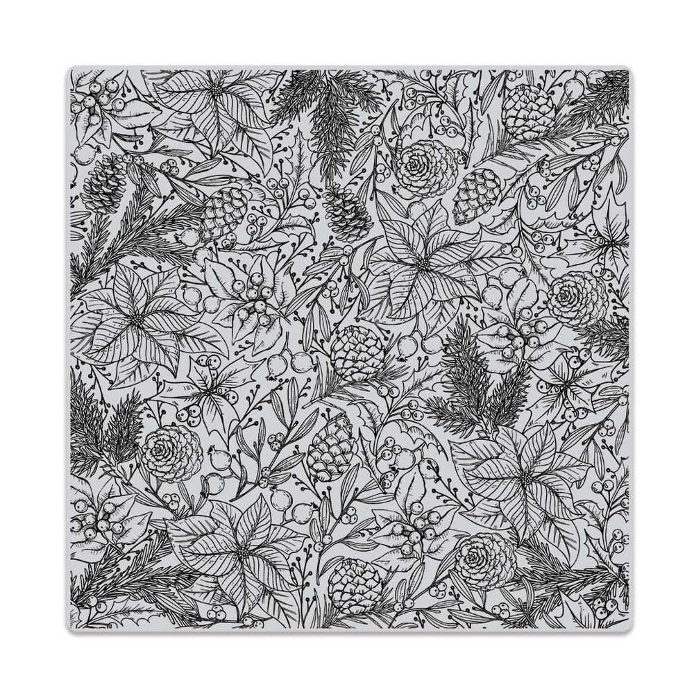 Holiday Foliage Bold Prints Cling Stamp