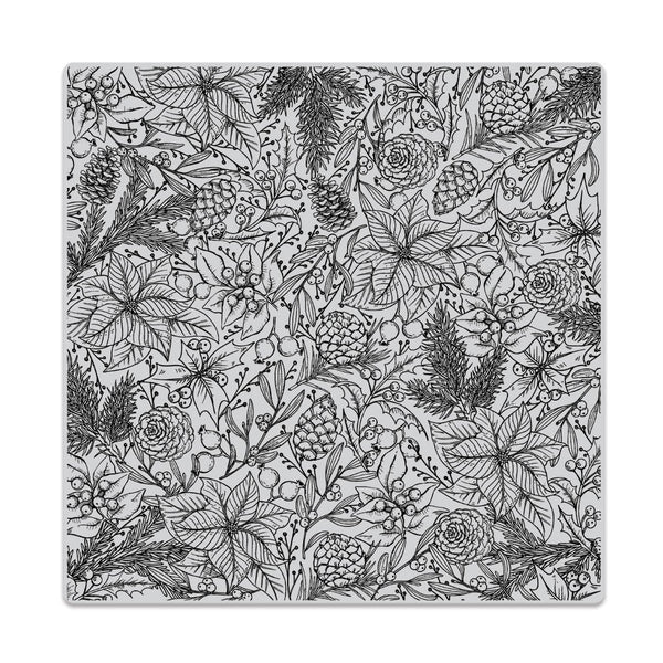 Holiday Foliage Bold Prints Cling Stamp