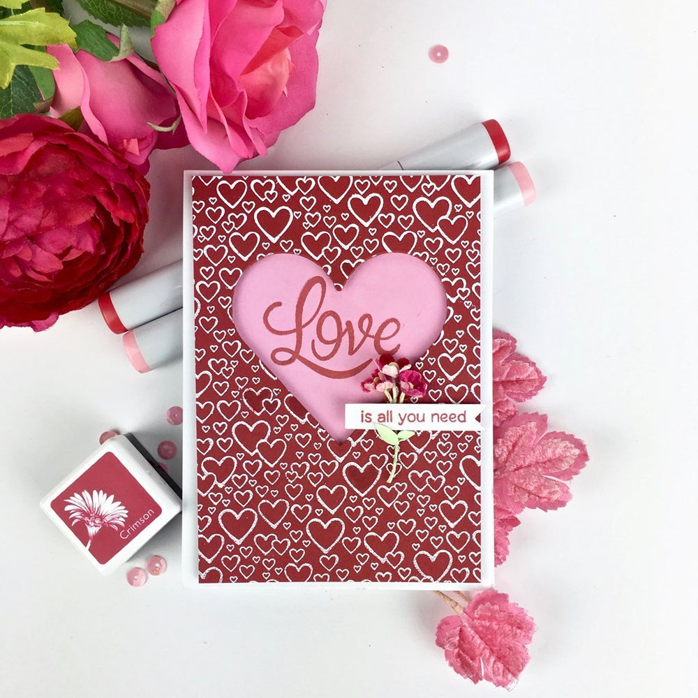 Bursting with Love Bold Prints Cling Stamp