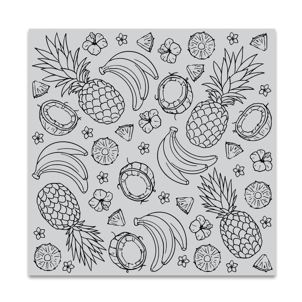 Island Fruits Bold Prints Cling Stamp
