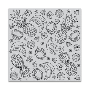 Island Fruits Bold Prints Cling Stamp