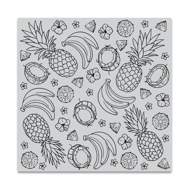 Island Fruits Bold Prints Cling Stamp