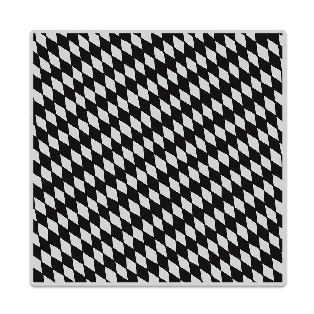 Slanted Checkerboard Bold Prints Cling Stamp