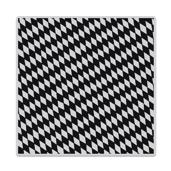 Slanted Checkerboard Bold Prints Cling Stamp