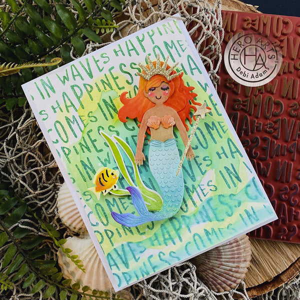 Happiness Waves Bold Prints Cling Stamp