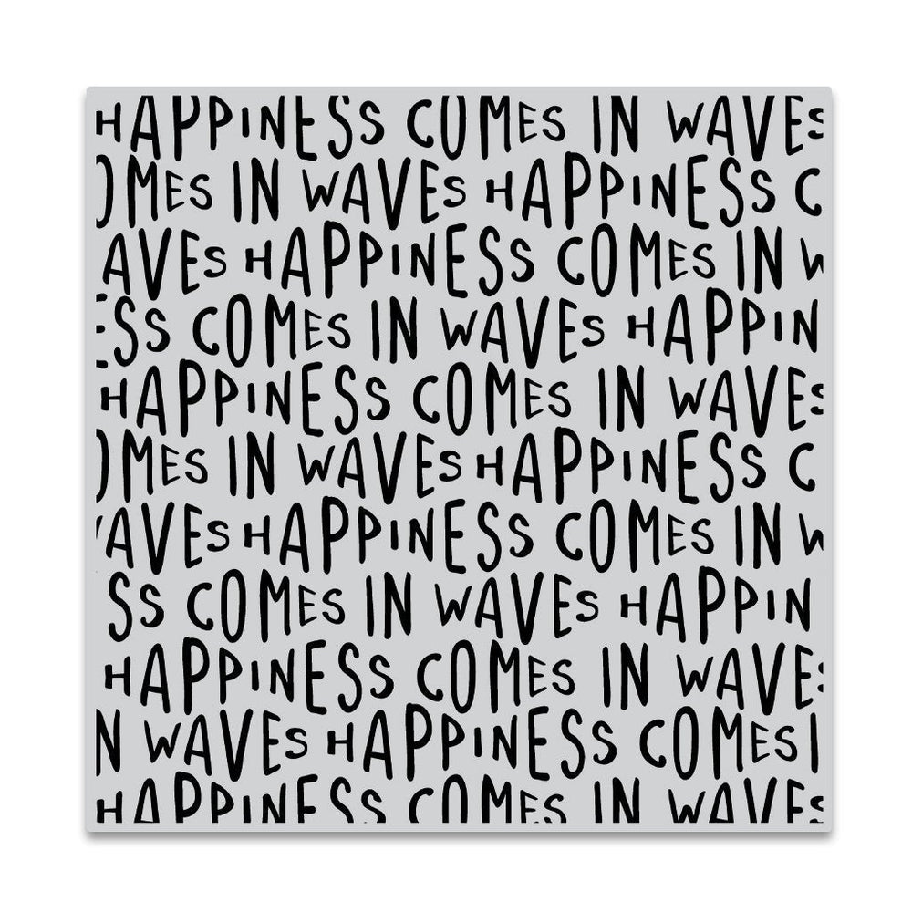 Happiness Waves Bold Prints Cling Stamp