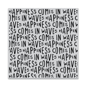 Happiness Waves Bold Prints Cling Stamp