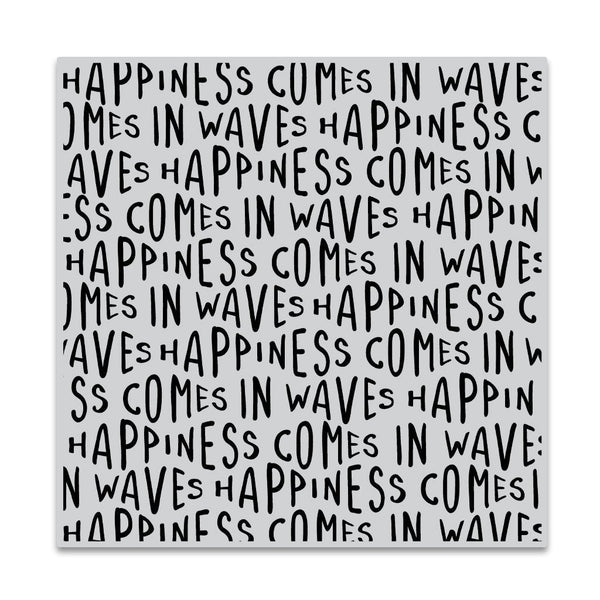 Happiness Waves Bold Prints Cling Stamp
