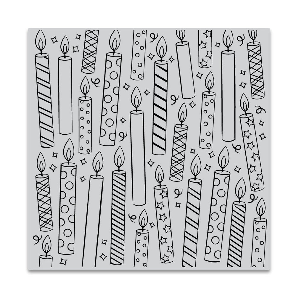 Candles Bold Prints Cling Stamp