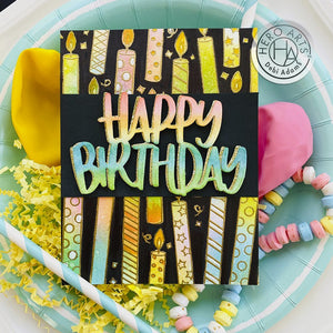 Candles Bold Prints Cling Stamp