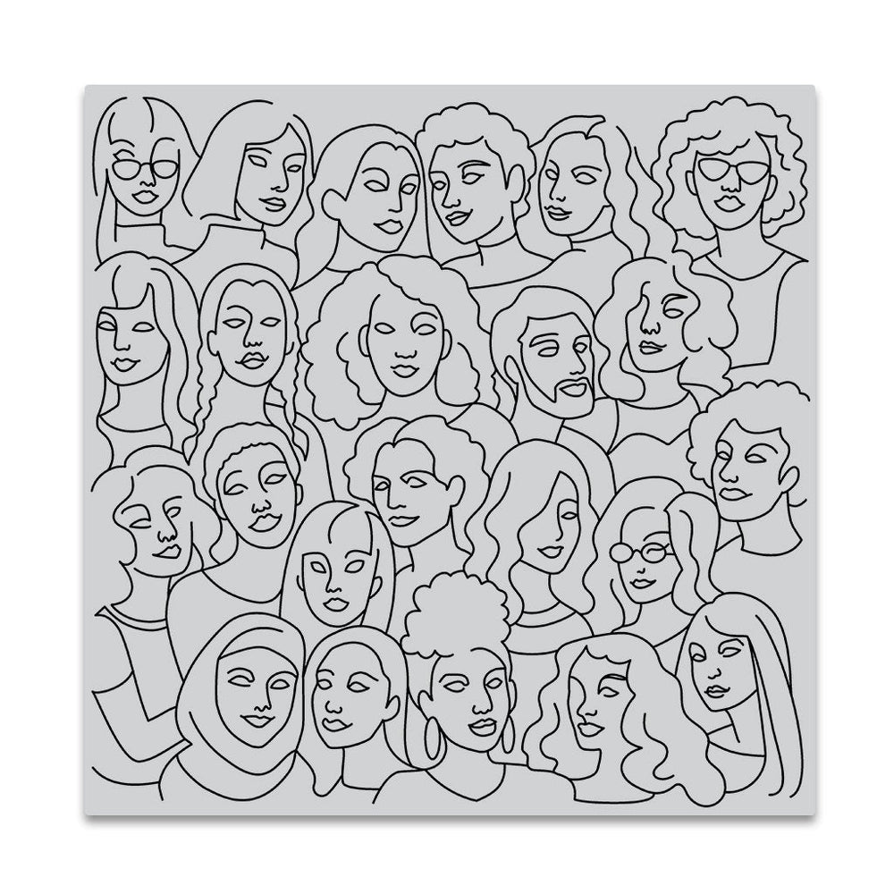 United People Bold Prints Cling Stamp