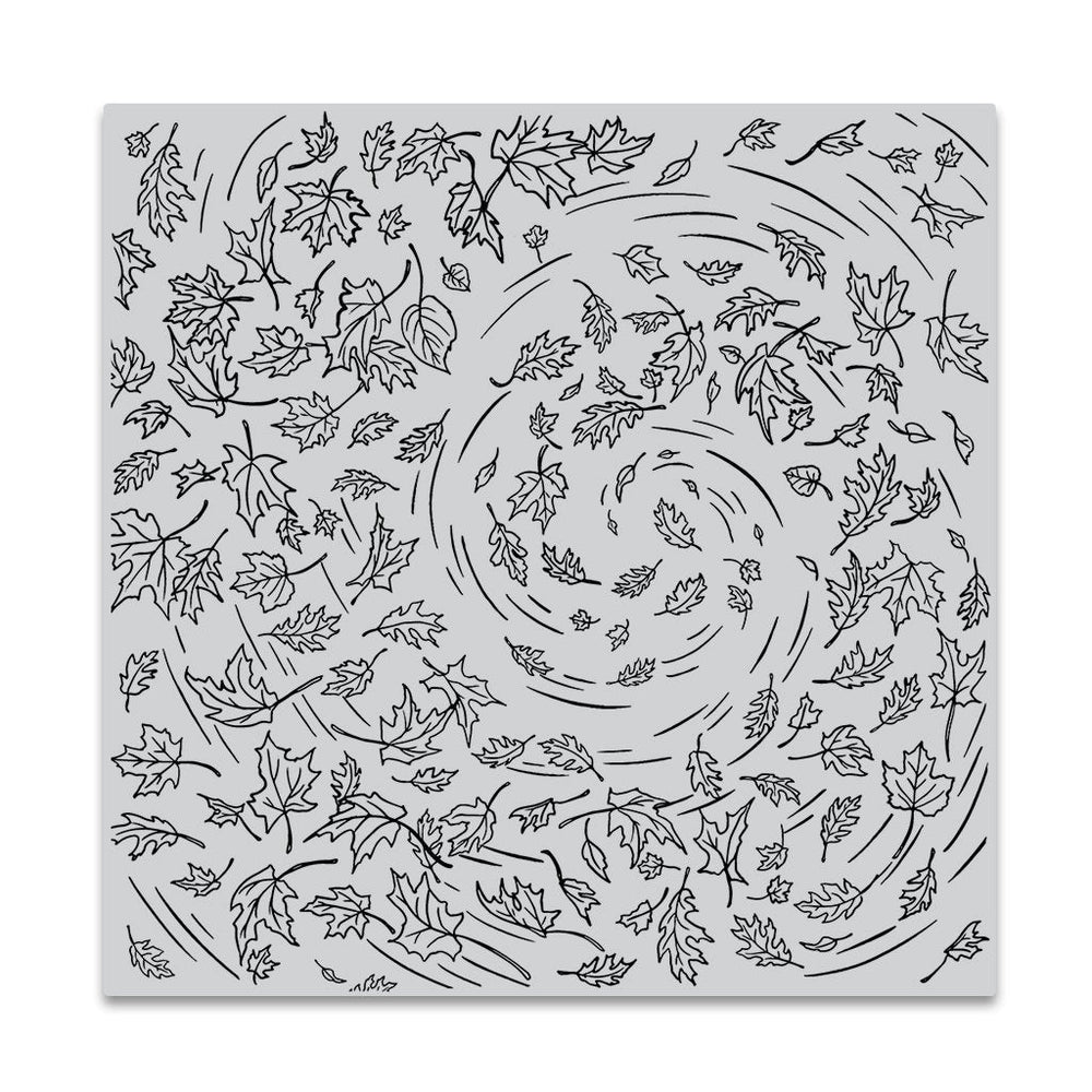 Leaves in the Wind Bold Prints Cling Stamp