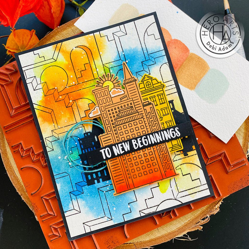 Geometric City Bold Prints Cling Stamp