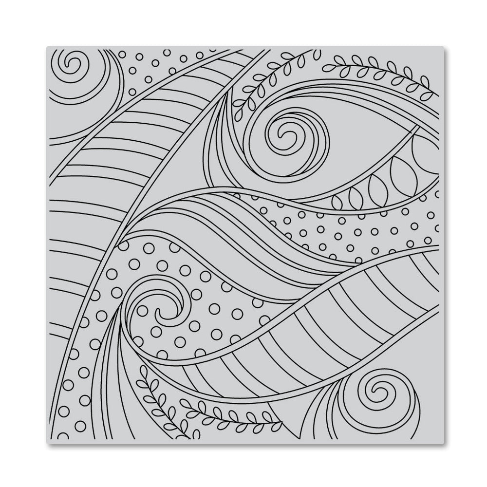 Swirls and Dots Bold Prints Cling Stamp