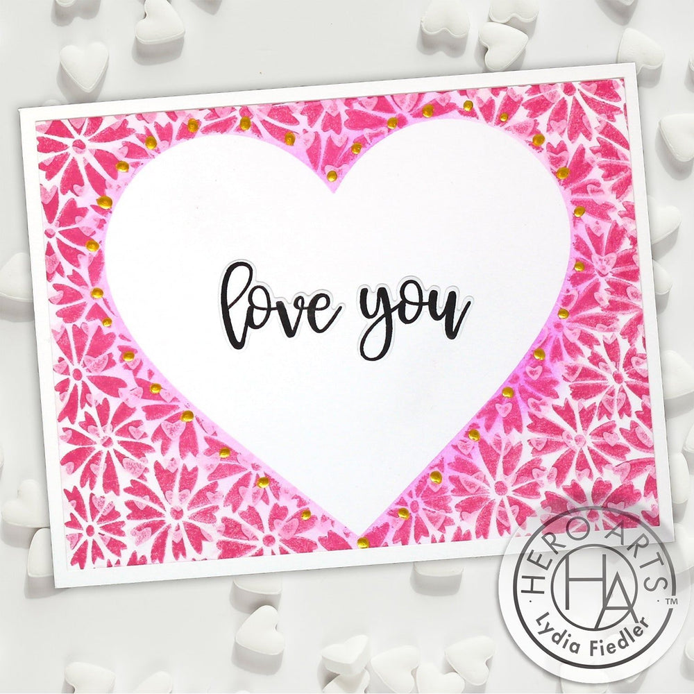 Mini Hearts Bold Prints Cling Stamp