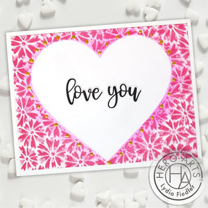 Mini Hearts Bold Prints Cling Stamp