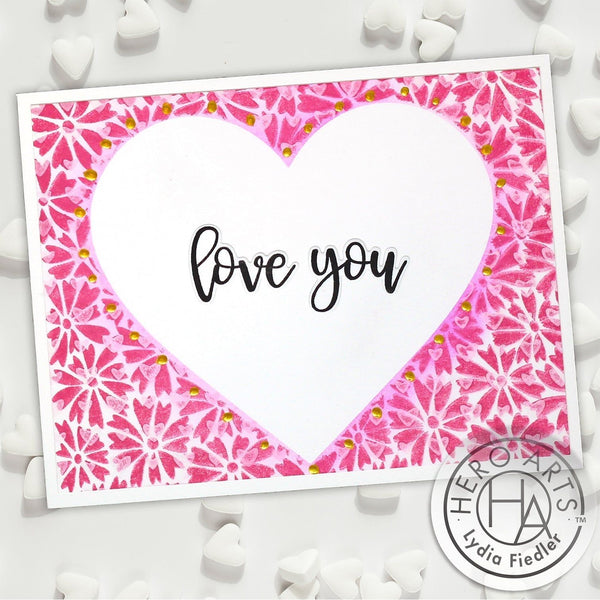 Mini Hearts Bold Prints Cling Stamp