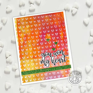 Mini Hearts Bold Prints Cling Stamp