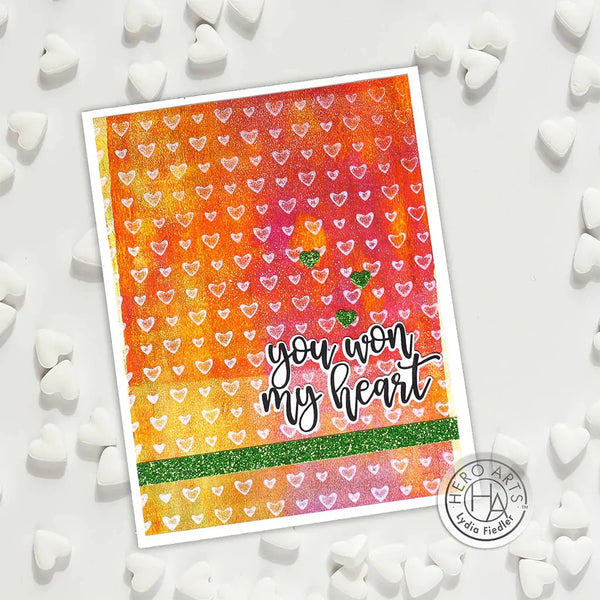 Mini Hearts Bold Prints Cling Stamp