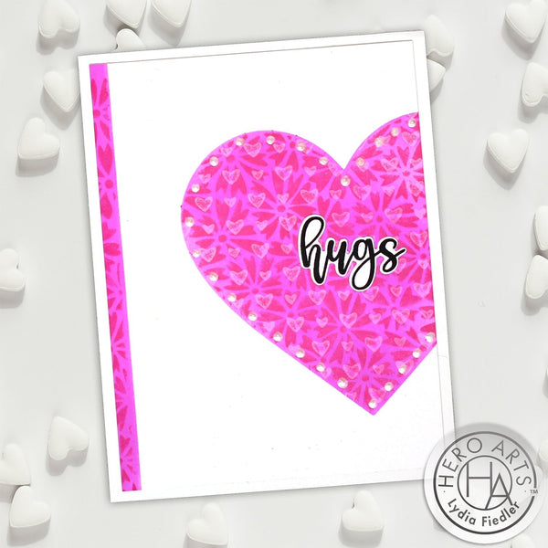 Mini Hearts Bold Prints Cling Stamp
