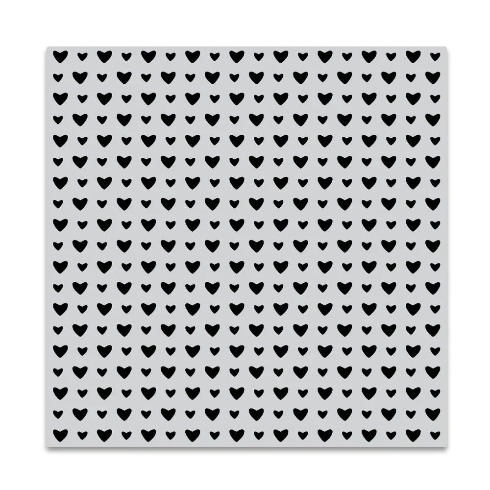 Mini Hearts Bold Prints Cling Stamp