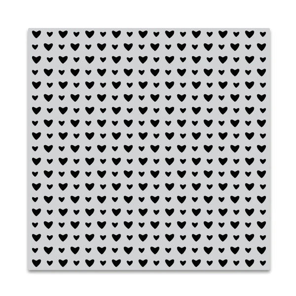 Mini Hearts Bold Prints Cling Stamp