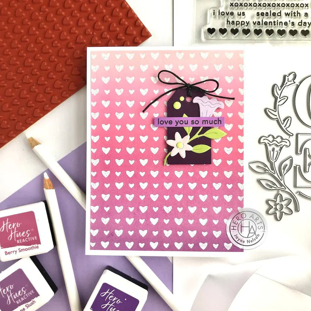 Mini Hearts Bold Prints Cling Stamp