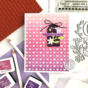 Mini Hearts Bold Prints Cling Stamp